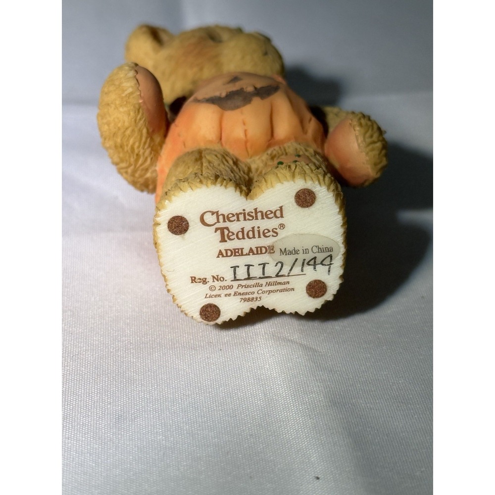 Cherished Teddies Adelaide Bear Halloween Figurine Resin Hillman 798835 2000 - Picture 5 of 5